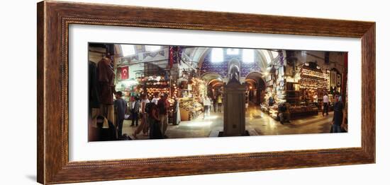 Tourists in a Market, Grand Bazaar, Istanbul, Turkey-null-Framed Photographic Print
