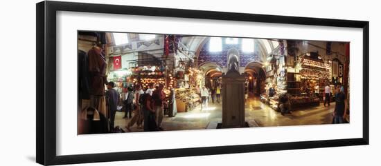 Tourists in a Market, Grand Bazaar, Istanbul, Turkey-null-Framed Photographic Print