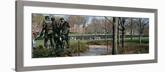 Tourists in a Park, Vietnam War Memorial, Washington DC, USA-null-Framed Photographic Print