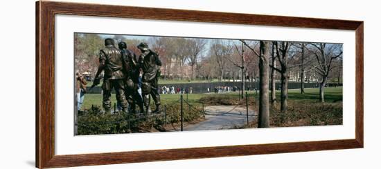 Tourists in a Park, Vietnam War Memorial, Washington DC, USA-null-Framed Photographic Print