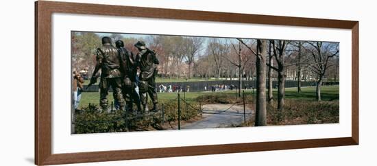 Tourists in a Park, Vietnam War Memorial, Washington DC, USA-null-Framed Photographic Print