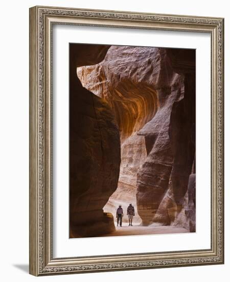 Tourists in Al-Siq, Petra, Jordan-Keren Su-Framed Photographic Print