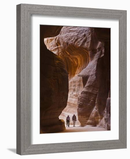 Tourists in Al-Siq, Petra, Jordan-Keren Su-Framed Photographic Print