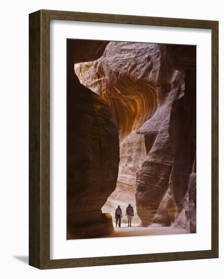 Tourists in Al-Siq, Petra, Jordan-Keren Su-Framed Photographic Print