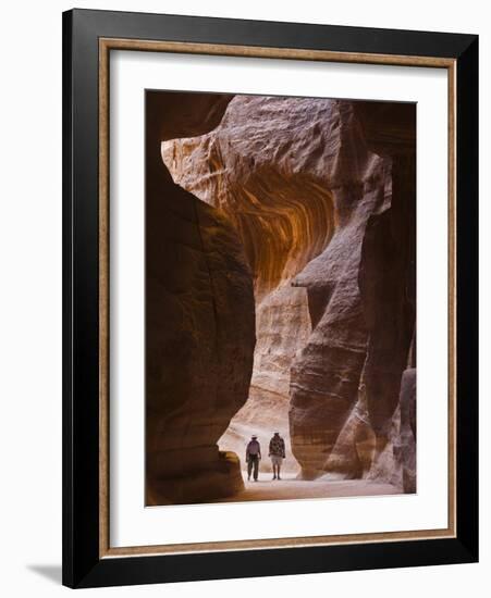 Tourists in Al-Siq, Petra, Jordan-Keren Su-Framed Photographic Print