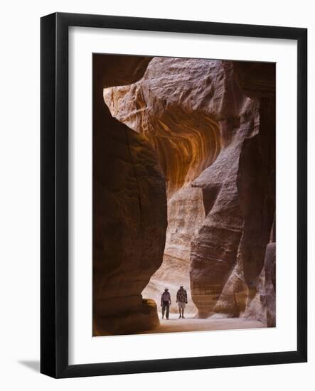 Tourists in Al-Siq, Petra, Jordan-Keren Su-Framed Photographic Print