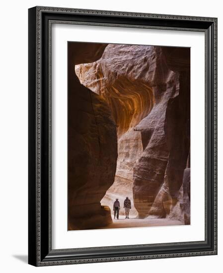 Tourists in Al-Siq, Petra, Jordan-Keren Su-Framed Photographic Print