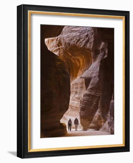 Tourists in Al-Siq, Petra, Jordan-Keren Su-Framed Photographic Print