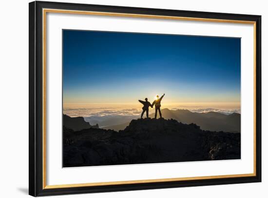 Tourists in Backlight Waiting for Sunset-Michael Runkel-Framed Photographic Print