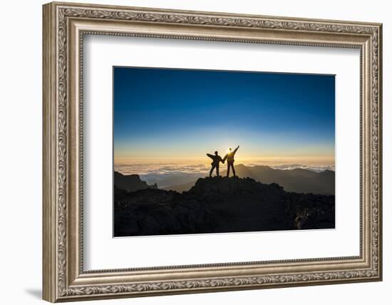 Tourists in Backlight Waiting for Sunset-Michael Runkel-Framed Photographic Print