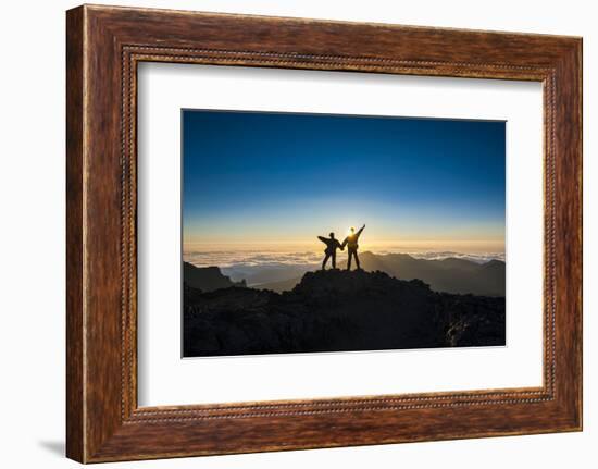 Tourists in Backlight Waiting for Sunset-Michael Runkel-Framed Photographic Print