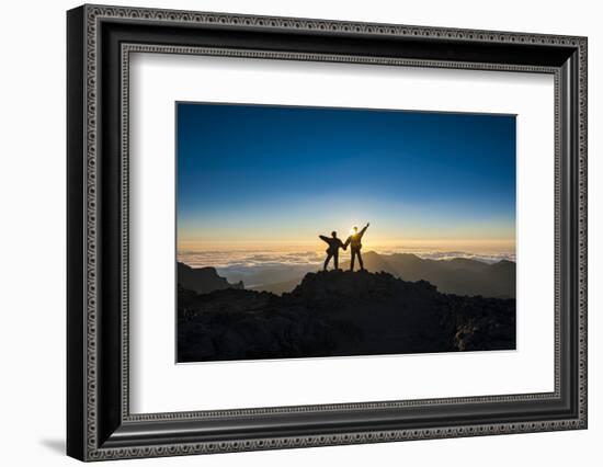 Tourists in Backlight Waiting for Sunset-Michael Runkel-Framed Photographic Print