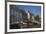 Tourists in boats travel on the Den Dijver canal in summer, Bruges, West Flanders, Belgium, Europe-Peter Barritt-Framed Photographic Print