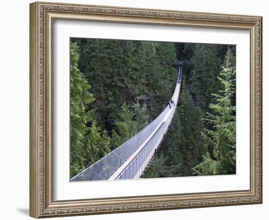 Tourists in Capilano Suspension Bridge and Park, Vancouver, British Columbia, Canada-Christian Kober-Framed Photographic Print