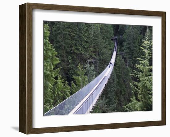 Tourists in Capilano Suspension Bridge and Park, Vancouver, British Columbia, Canada-Christian Kober-Framed Photographic Print