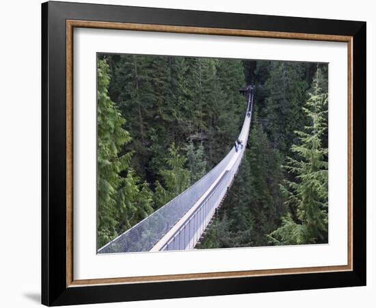 Tourists in Capilano Suspension Bridge and Park, Vancouver, British Columbia, Canada-Christian Kober-Framed Photographic Print