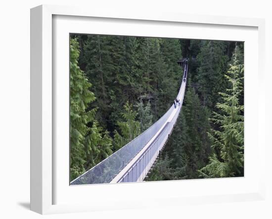 Tourists in Capilano Suspension Bridge and Park, Vancouver, British Columbia, Canada-Christian Kober-Framed Photographic Print