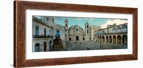 Tourists in Courtyard in Front of the Havana Cathedral, Havana, Cuba-null-Framed Photographic Print