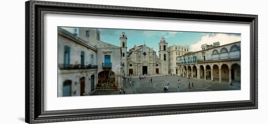 Tourists in Courtyard in Front of the Havana Cathedral, Havana, Cuba-null-Framed Photographic Print
