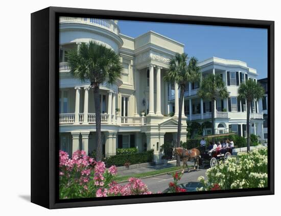 Tourists in Horse Drawn Vehicle, East Battery, Charleston, South Carolina, USA-Richardson Rolf-Framed Premier Image Canvas