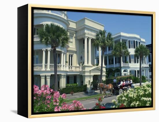 Tourists in Horse Drawn Vehicle, East Battery, Charleston, South Carolina, USA-Richardson Rolf-Framed Premier Image Canvas