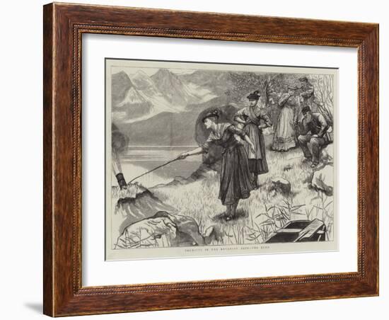 Tourists in the Bavarian Alps, the Echo-Hubert von Herkomer-Framed Giclee Print