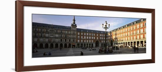 Tourists in the Courtyard of a Building, Plaza Mayor, Madrid, Spain-null-Framed Photographic Print