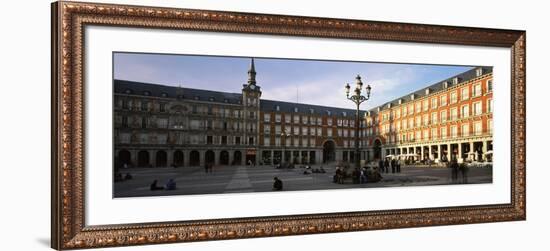 Tourists in the Courtyard of a Building, Plaza Mayor, Madrid, Spain-null-Framed Photographic Print