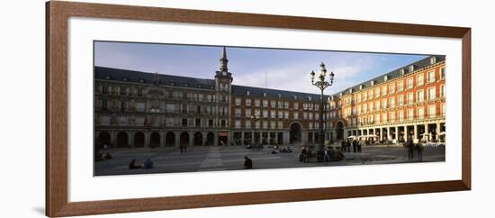 Tourists in the Courtyard of a Building, Plaza Mayor, Madrid, Spain-null-Framed Photographic Print