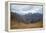 Tourists in the Mountains Standing on a Rock and Looking over the Valley. Overcast. Main Caucasian-Kotenko-Framed Premier Image Canvas