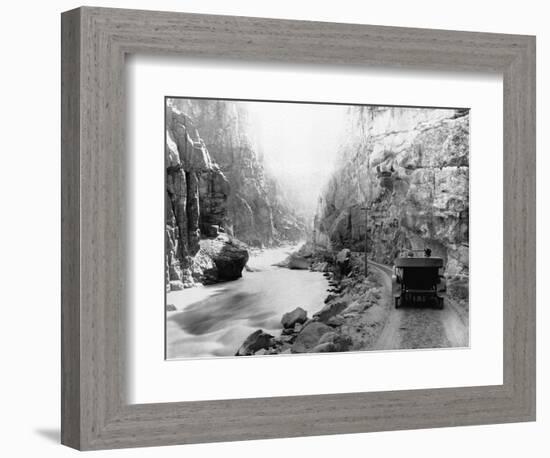 Tourists in Yellowstone National Park-null-Framed Photographic Print