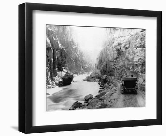 Tourists in Yellowstone National Park-null-Framed Photographic Print