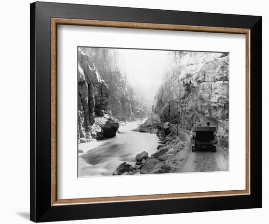 Tourists in Yellowstone National Park-null-Framed Photographic Print