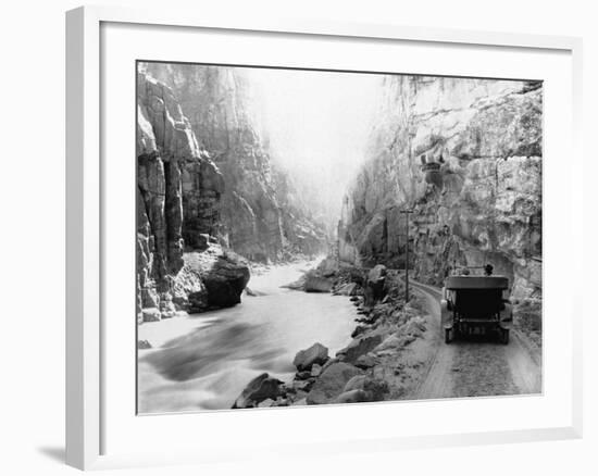 Tourists in Yellowstone National Park-null-Framed Photographic Print