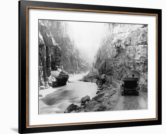 Tourists in Yellowstone National Park-null-Framed Photographic Print