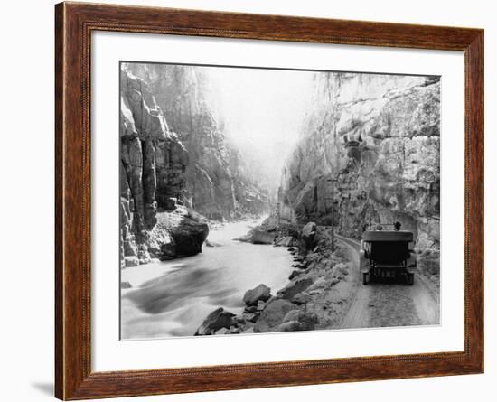 Tourists in Yellowstone National Park-null-Framed Photographic Print