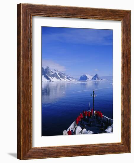 Tourists on Adventure Cruise, Antarctic Peninsula, Antarctica, Polar Regions-Geoff Renner-Framed Photographic Print