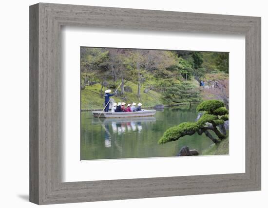 Tourists on Boat in Ritsurin-Koen, Takamatsu, Shikoku, Japan-Ian Trower-Framed Photographic Print