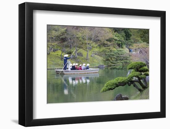 Tourists on Boat in Ritsurin-Koen, Takamatsu, Shikoku, Japan-Ian Trower-Framed Photographic Print