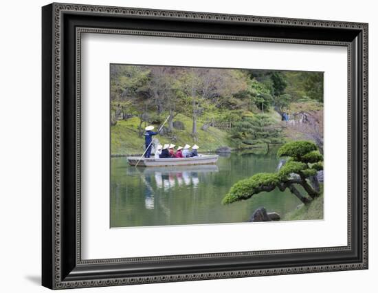 Tourists on Boat in Ritsurin-Koen, Takamatsu, Shikoku, Japan-Ian Trower-Framed Photographic Print