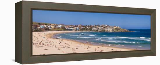 Tourists on the Beach, Bondi Beach, Sydney, New South Wales, Australia-null-Framed Premier Image Canvas