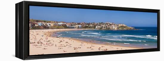 Tourists on the Beach, Bondi Beach, Sydney, New South Wales, Australia-null-Framed Premier Image Canvas