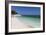 Tourists on the beach framed by the turquoise sea, Conero Riviera, Marche, Italy-Roberto Moiola-Framed Photographic Print