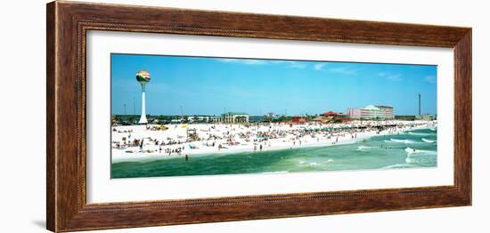 Tourists on the Beach, Pensacola, Escambia County, Florida, USA-null-Framed Photographic Print