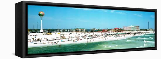 Tourists on the Beach, Pensacola, Escambia County, Florida, USA-null-Framed Premier Image Canvas