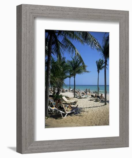 Tourists on the Beach, Playa Del Carmen, Mayan Riviera, Mexico, North America-Nelly Boyd-Framed Photographic Print