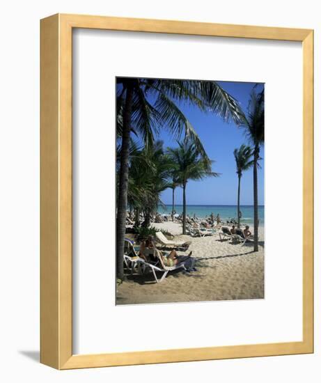 Tourists on the Beach, Playa Del Carmen, Mayan Riviera, Mexico, North America-Nelly Boyd-Framed Photographic Print