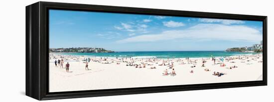 Tourists on the Bondi Beach, Sydney, New South Wales, Australia-null-Framed Stretched Canvas