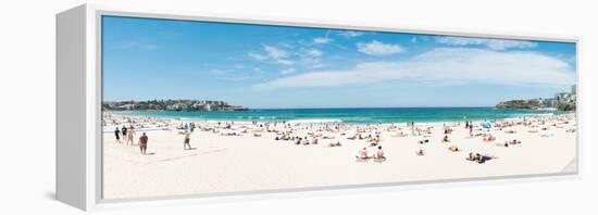 Tourists on the Bondi Beach, Sydney, New South Wales, Australia-null-Framed Stretched Canvas