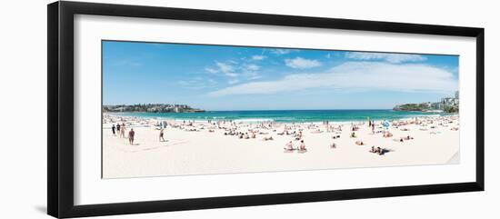 Tourists on the Bondi Beach, Sydney, New South Wales, Australia-null-Framed Photographic Print